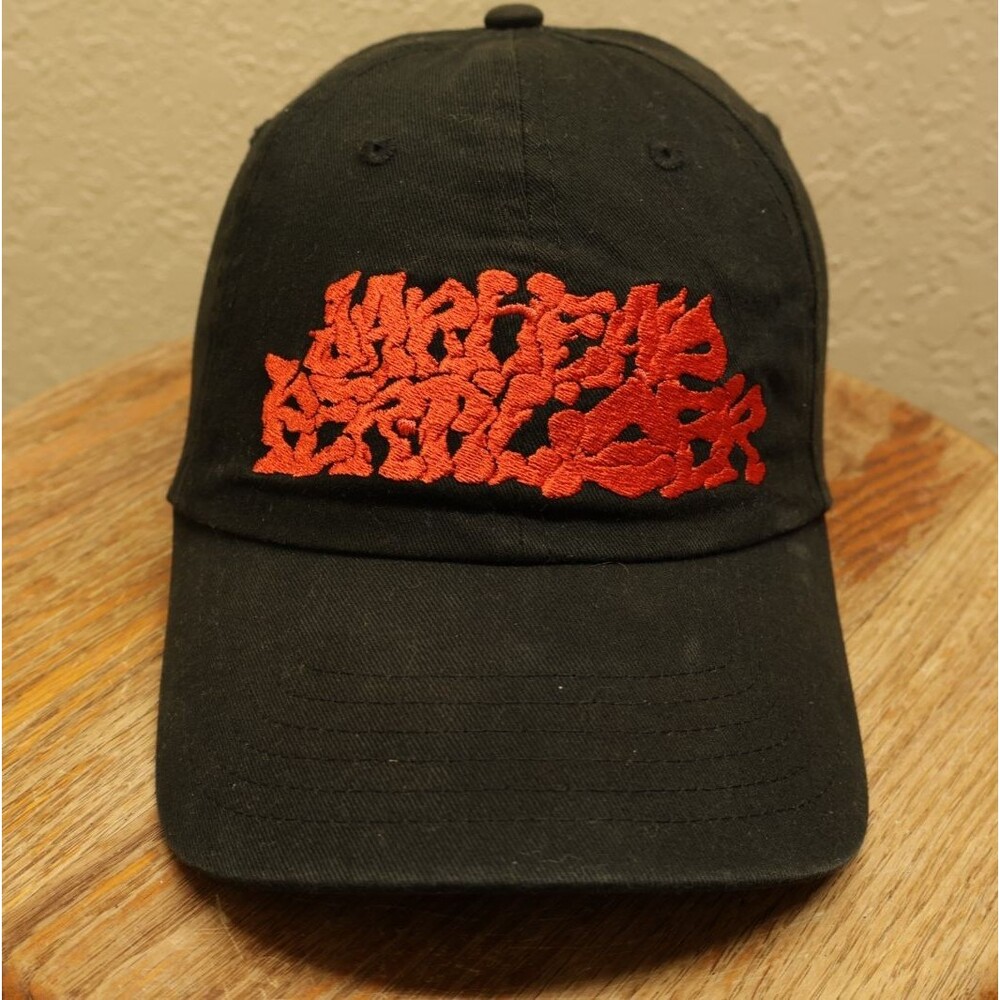 Jarhead Fertilizer Band Hat Cap Black Red Embroidered Logo Death Metal Grindcore